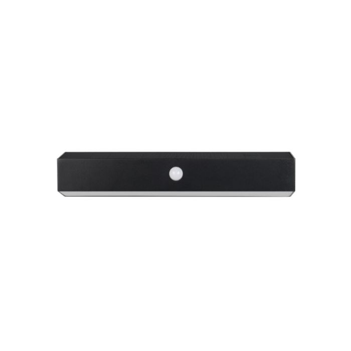 Zwarte buiten wandlamp op zonne-energie modern, Ravindra, 6W, 4000K LED, IP44