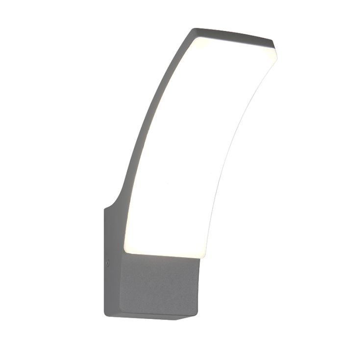 Antraciete buitenlamp modern, Popke, 12,5W, 4000K LED, IP44