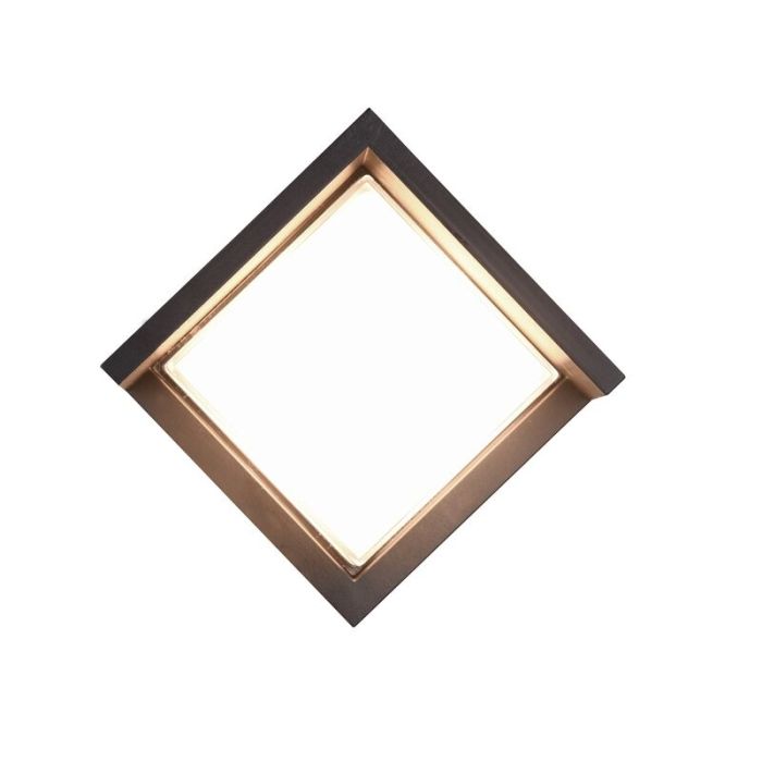Zwarte buitenlamp Riekje, kunststof, 8w, 3000K LED