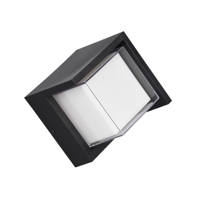 Zwarte buitenlamp Riekje, kunststof, 8w, 3000K LED
