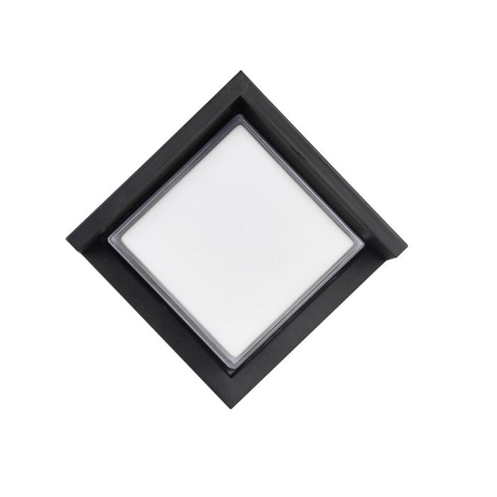 Zwarte buitenlamp Riekje, kunststof, 8w, 3000K LED
