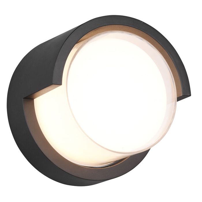 Zwarte buitenlamp Riekje, kunststof, 8w, 3000K LED