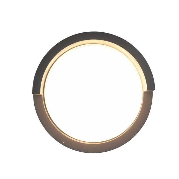 Zwarte buitenlamp Riekje, kunststof, 8w, 3000K LED