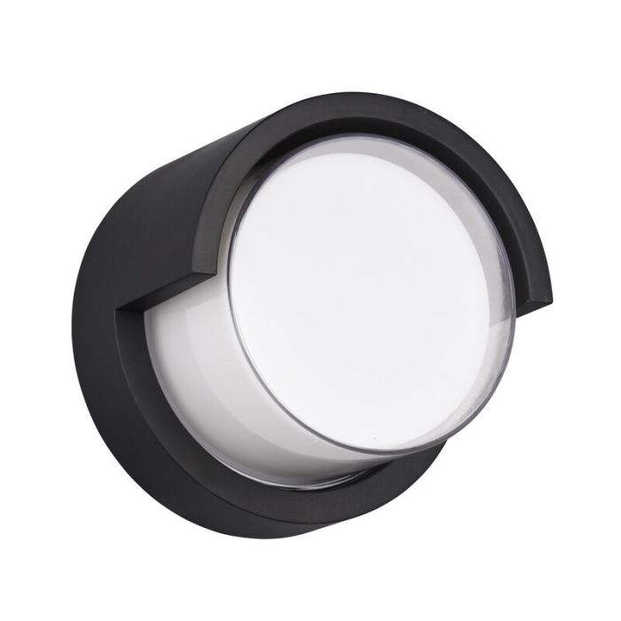 Zwarte buitenlamp Riekje, kunststof, 8w, 3000K LED