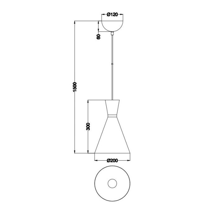 Moderne hanglamp Mindy, zwart