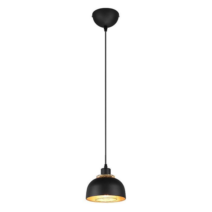 Zwarte hanglamp industrieel, Sylvano