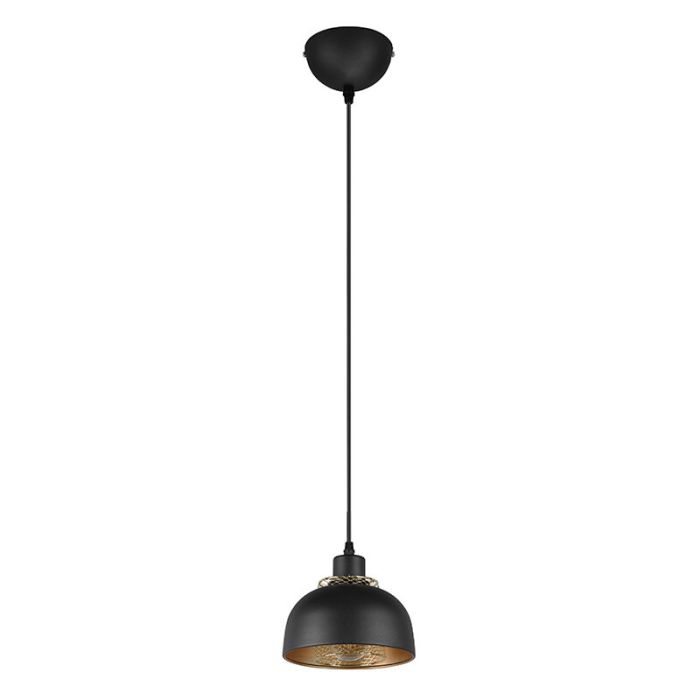 Zwarte hanglamp industrieel, Sylvano