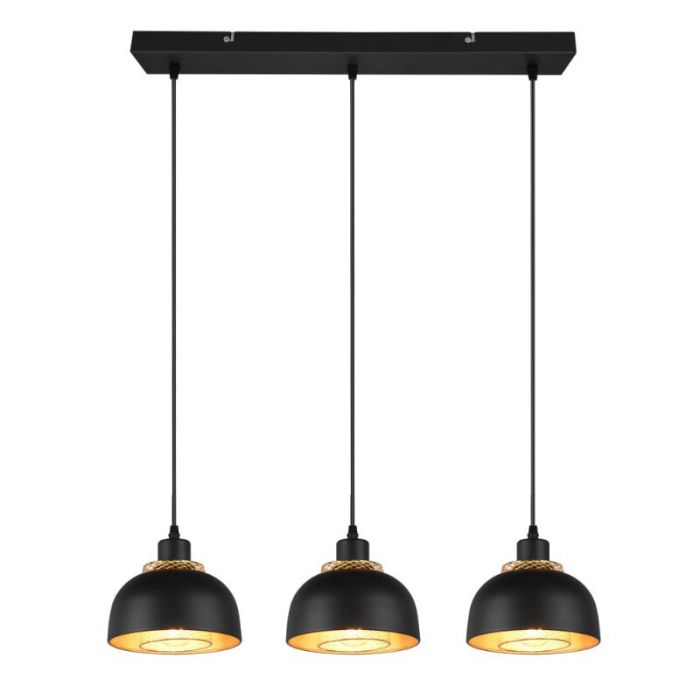 Zwarte hanglamp industrieel, Sylvano
