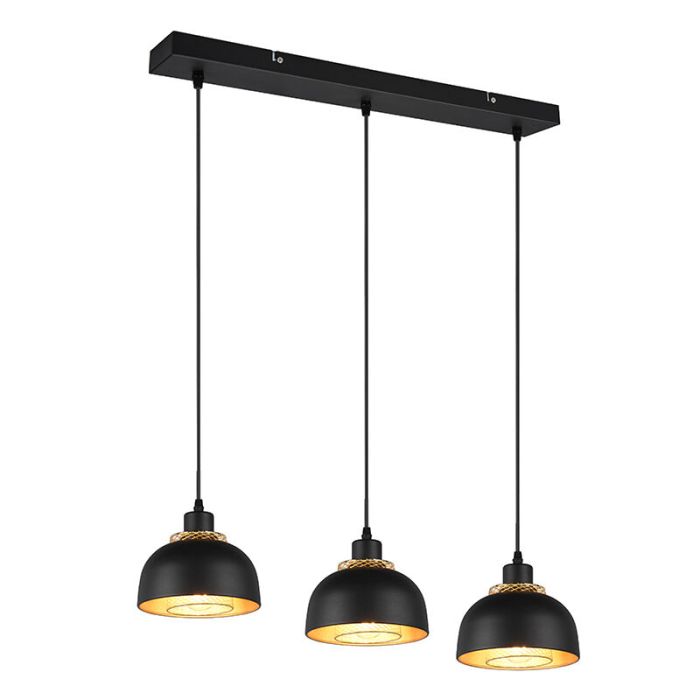 Zwarte hanglamp industrieel, Sylvano
