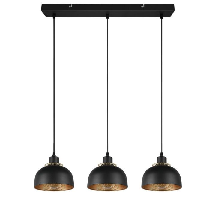 Zwarte hanglamp industrieel, Sylvano