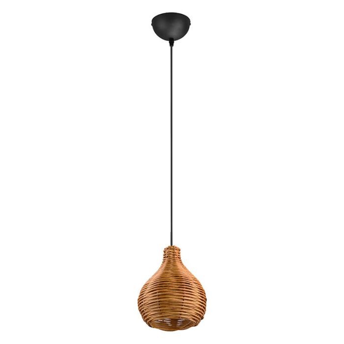 Rotan hanglamp bruin, Annieke