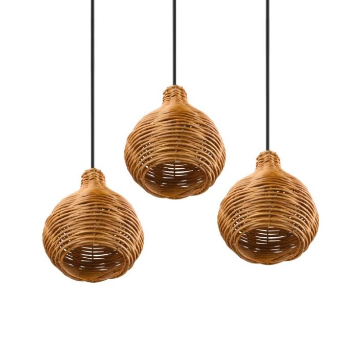 Rotan hanglamp bruin, Annieke