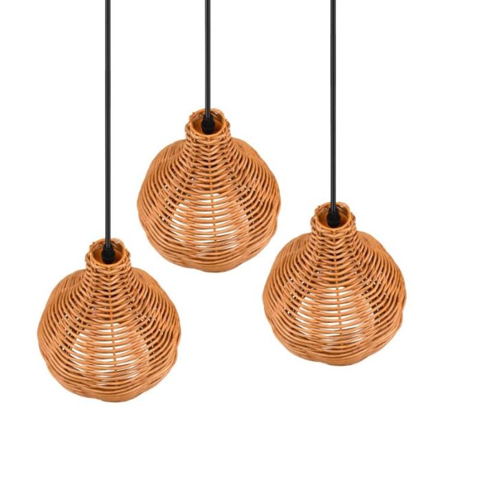 Rotan hanglamp bruin, Annieke