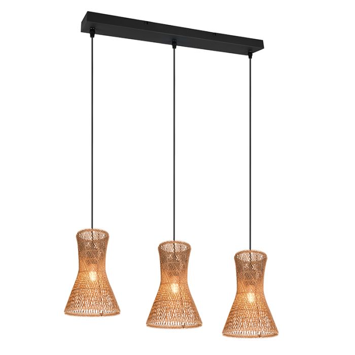 Papieren hanglamp zwart, Qasim
