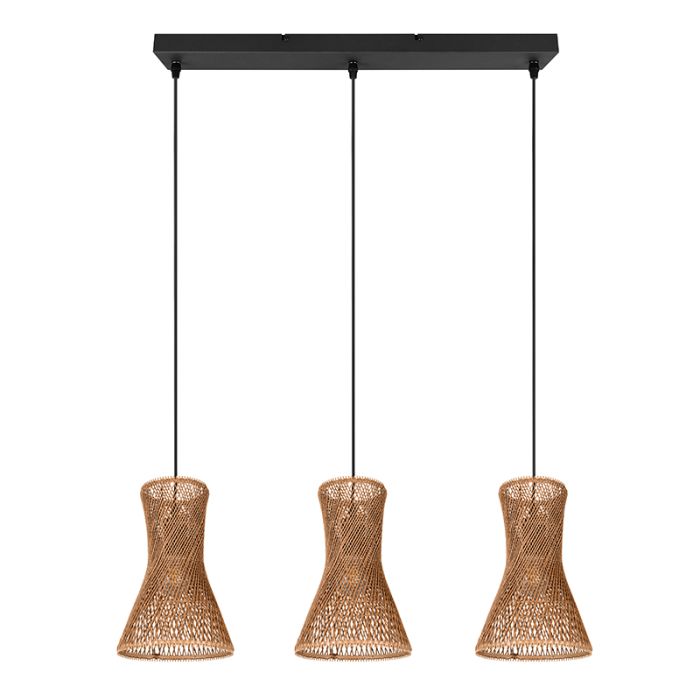 Papieren hanglamp zwart, Qasim