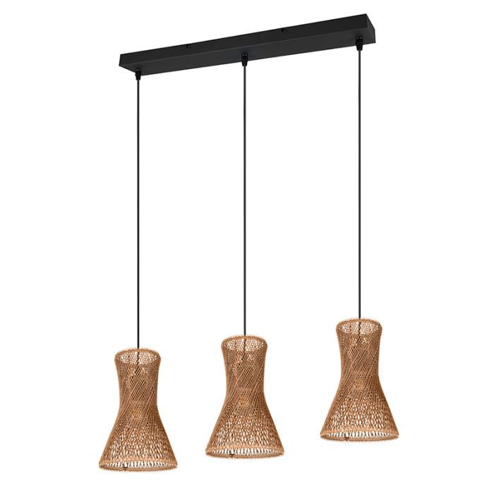 Papieren hanglamp zwart, Qasim