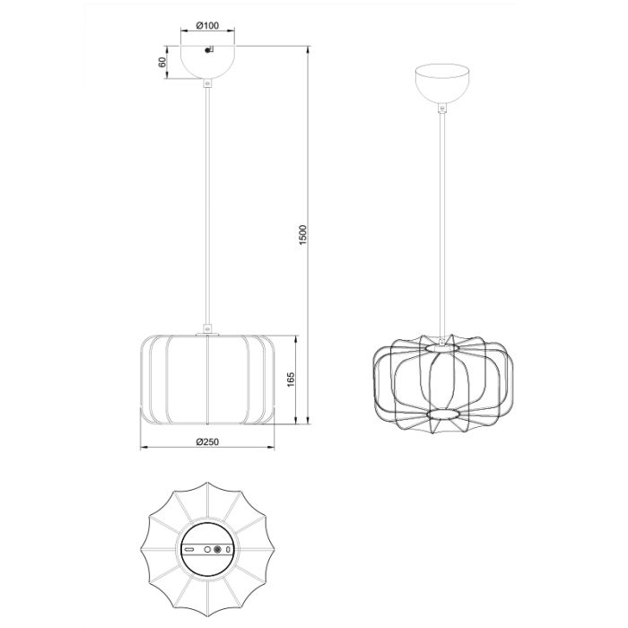 Witte hanglamp modern, Metehan