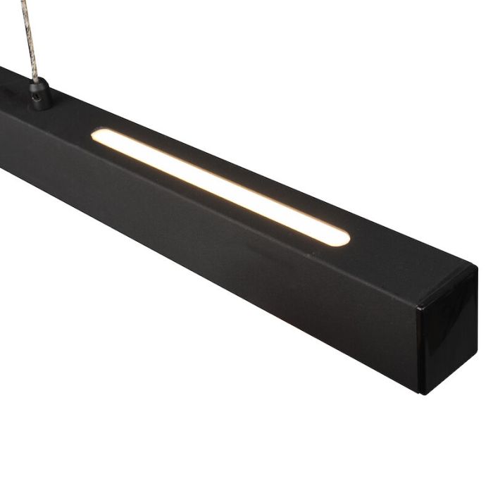 Moderne eettafelhanglamp Dinant, zwart