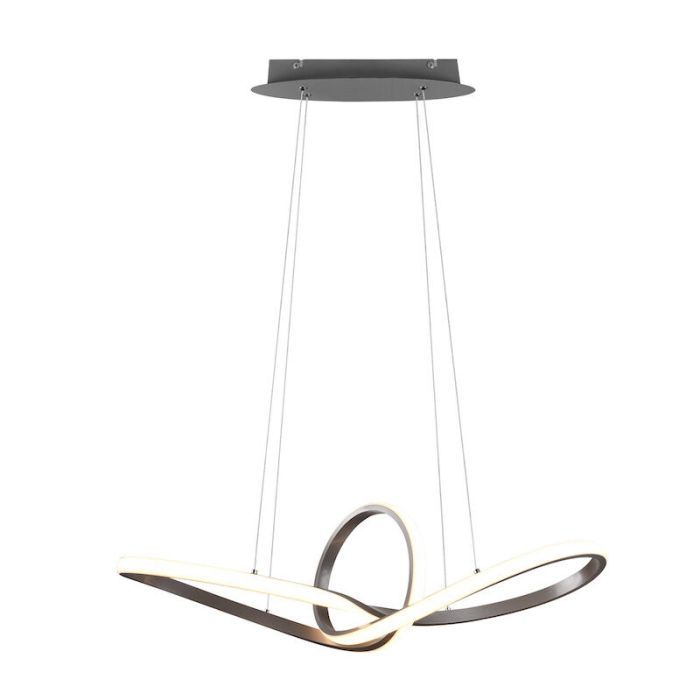 Moderne hanglamp Jonny, Nikkel, geintegreerd LED