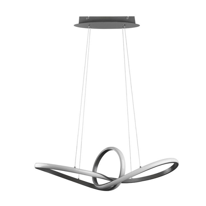 Moderne hanglamp Jonny, Nikkel, geintegreerd LED