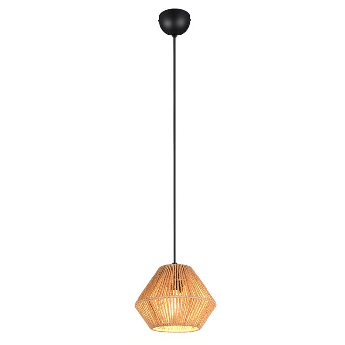 Papieren hanglamp zwart, Isaiah