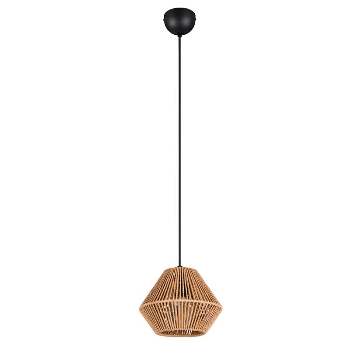 Papieren hanglamp zwart, Isaiah