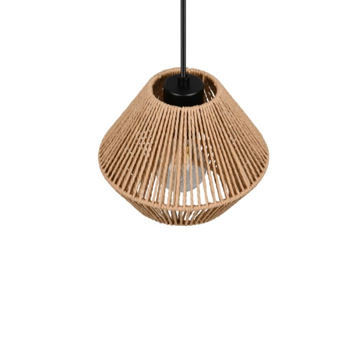 Papieren hanglamp zwart, Isaiah