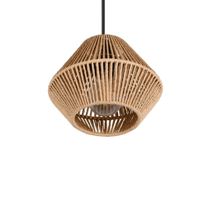 Papieren hanglamp zwart, Isaiah