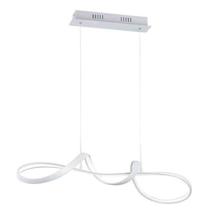 Witte hanglamp Renso, metaal, design, 37w, 4000K LED