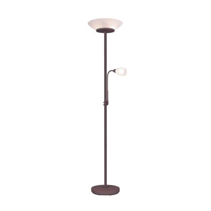 Roestkleurige staande leeslamp Larry, metaal, modern