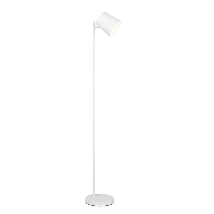 Witte oplaadbare vloerlamp metaal, Suraya, 4,5W, 3000K LED, 3-staps dimbaar
