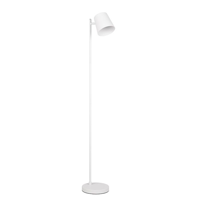 Witte oplaadbare vloerlamp metaal, Suraya, 4,5W, 3000K LED, 3-staps dimbaar