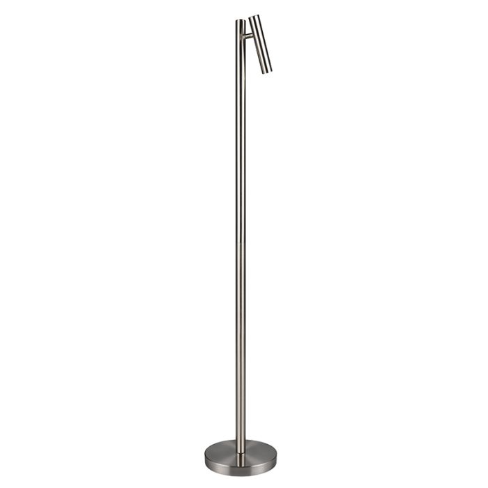 Nikkelen oplaadbare vloerlamp modern, Peniguet, 3W, warm tot koud wit verstelbare LED, met touchdimmer