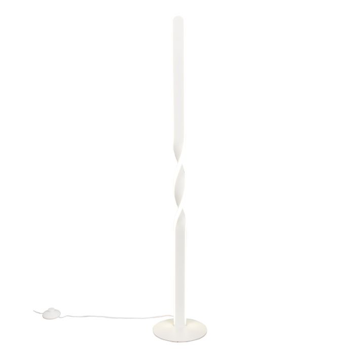 Witte vloerlamp design, Quirinus, 19W, 4000K LED, met schakelaar