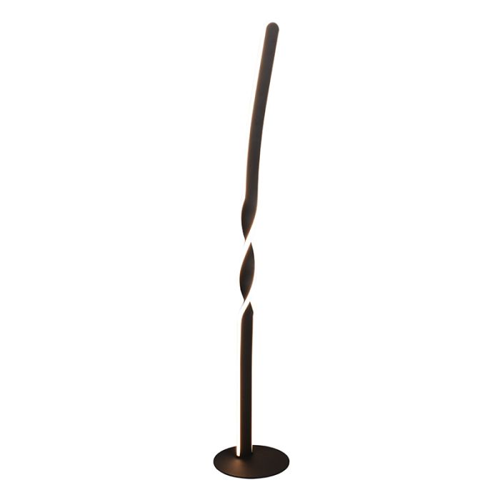 Zwarte vloerlamp design, Quirinus, 19W, 4000K LED, met schakelaar