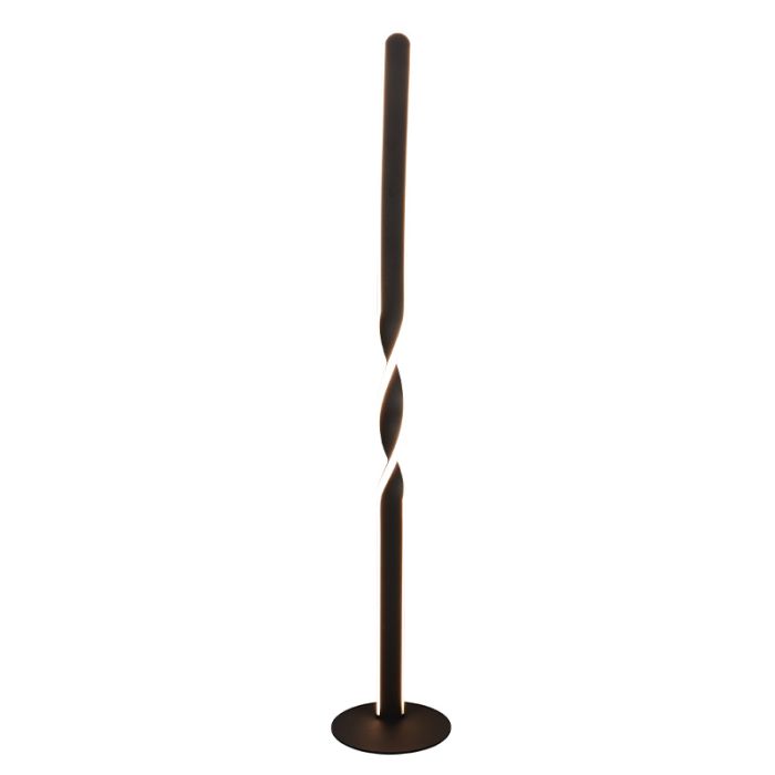 Zwarte vloerlamp design, Quirinus, 19W, 4000K LED, met schakelaar