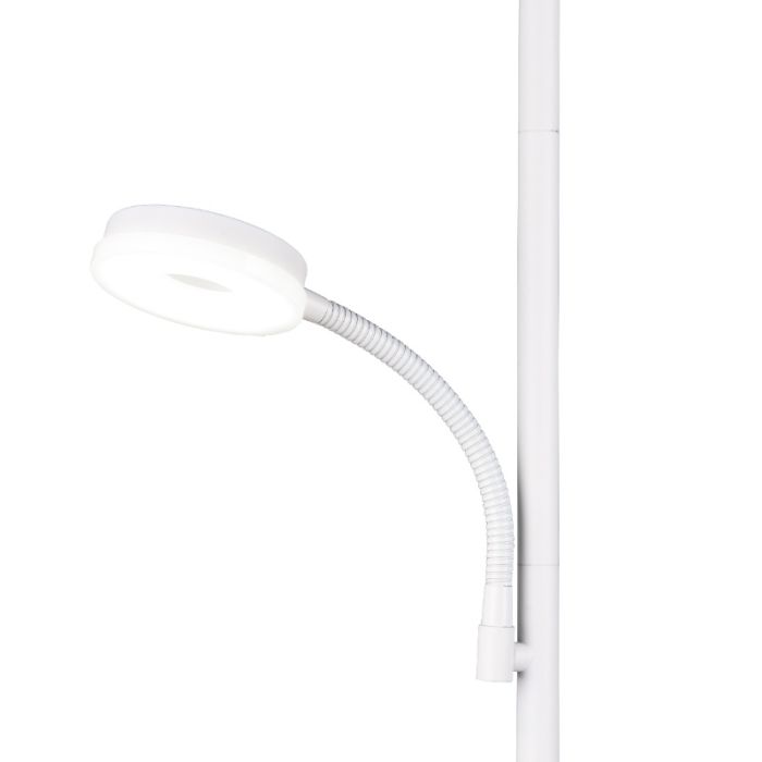 Witte vloerlamp modern, Shahid, 17W, warm tot koud wit verstelbare LED, met touchdimmer