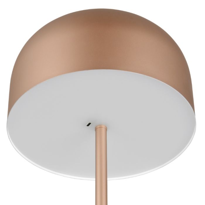 Bruine oplaadbare vloerlamp modern, Dustin, 2,5W, 3000K LED, 3-staps dimbaar
