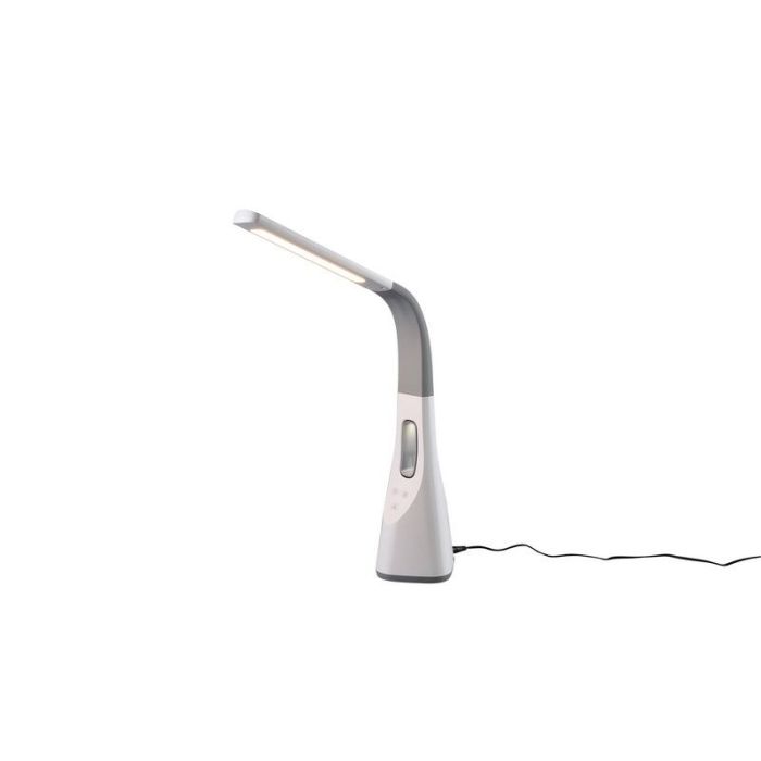 Witte bureaulamp modern, Zuris, 5W, warm tot koud wit verstelbare LED, met touchdimmer