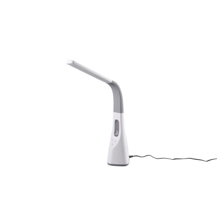 Witte bureaulamp modern, Zuris, 5W, warm tot koud wit verstelbare LED, met touchdimmer