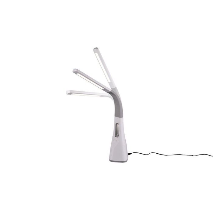 Witte bureaulamp modern, Zuris, 5W, warm tot koud wit verstelbare LED, met touchdimmer
