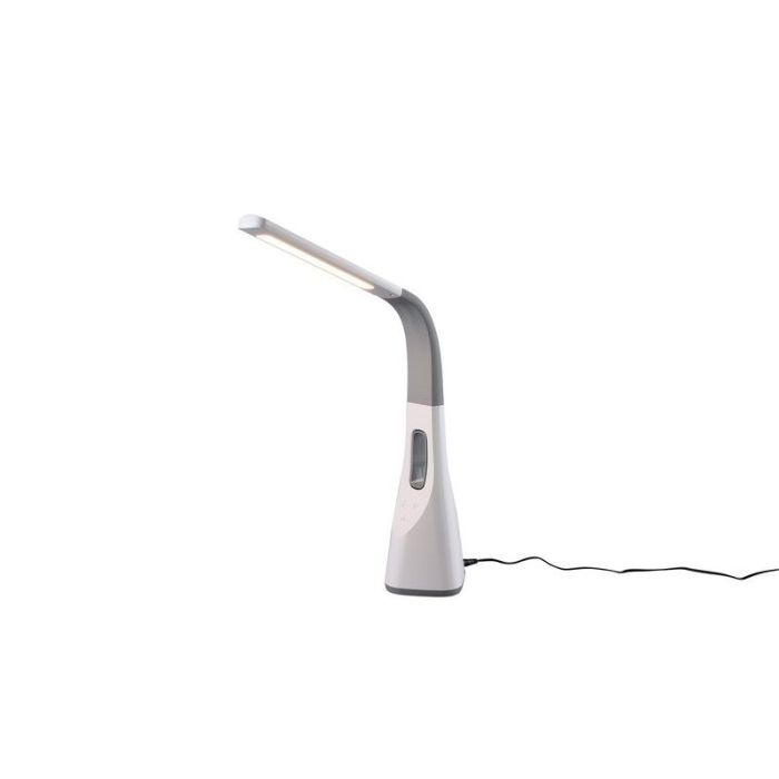 Witte bureaulamp modern, Zuris, 5W, warm tot koud wit verstelbare LED, met touchdimmer
