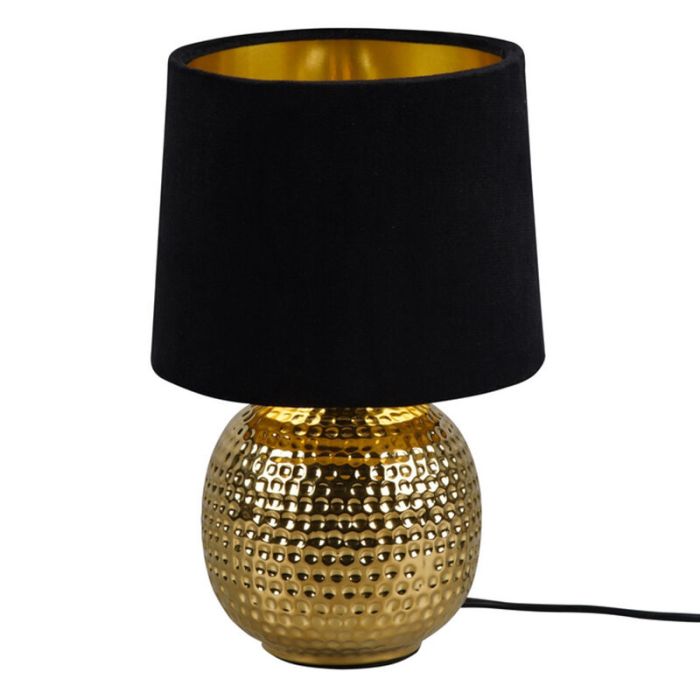 Gouden tafellamp Jorre, keramiek, modern