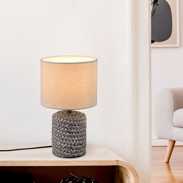 Moderne tafellamp Boban, bruin, keramiek