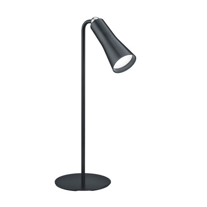 Zwarte tafellamp Remko, metaal, 2w, 3000K LED