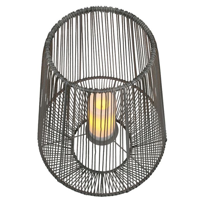Grijze buiten tafellamp op zonne-energie modern, Rochelle, 1W, 3000K LED, IP44