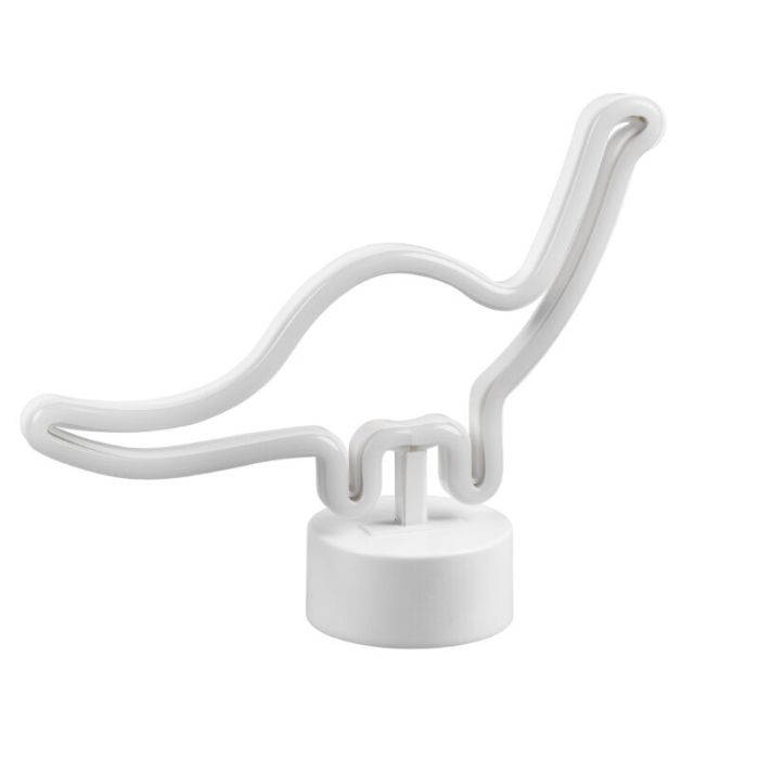 Witte kinderkamer tafellamp kunststof, Dino, 2W, 3000K LED, met schakelaar