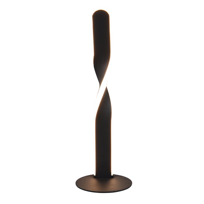 Zwarte tafellamp design, Quirinus, 10W, 4000K LED, met schakelaar
