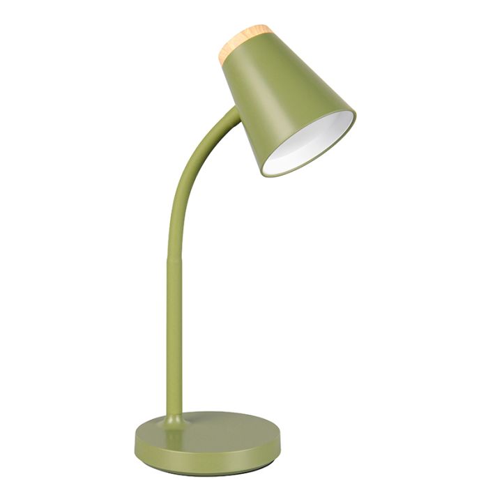 Groene tafellamp modern, Rahul, 4,5W, 3000K LED, met schakelaar