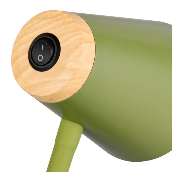 Groene tafellamp modern, Rahul, 4,5W, 3000K LED, met schakelaar